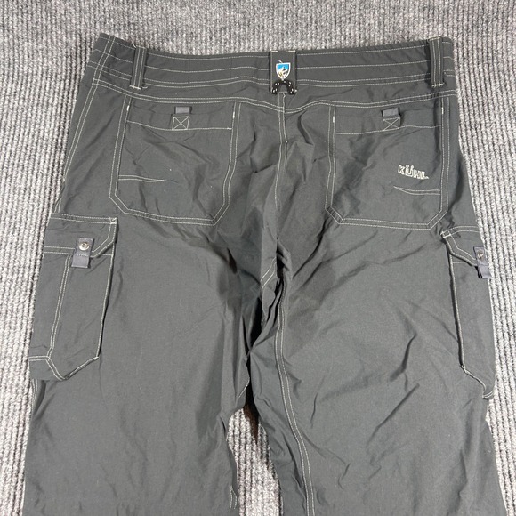 Kuhl Pants Men's 38x30 Renegade Cargo Charcoal Gray Nylon Spandex Hiking Outdoor - Picture 2 of 8